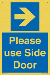 Please use Side Door (arrow Right) 
